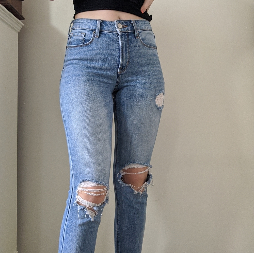 old navy skinny ripped jeans